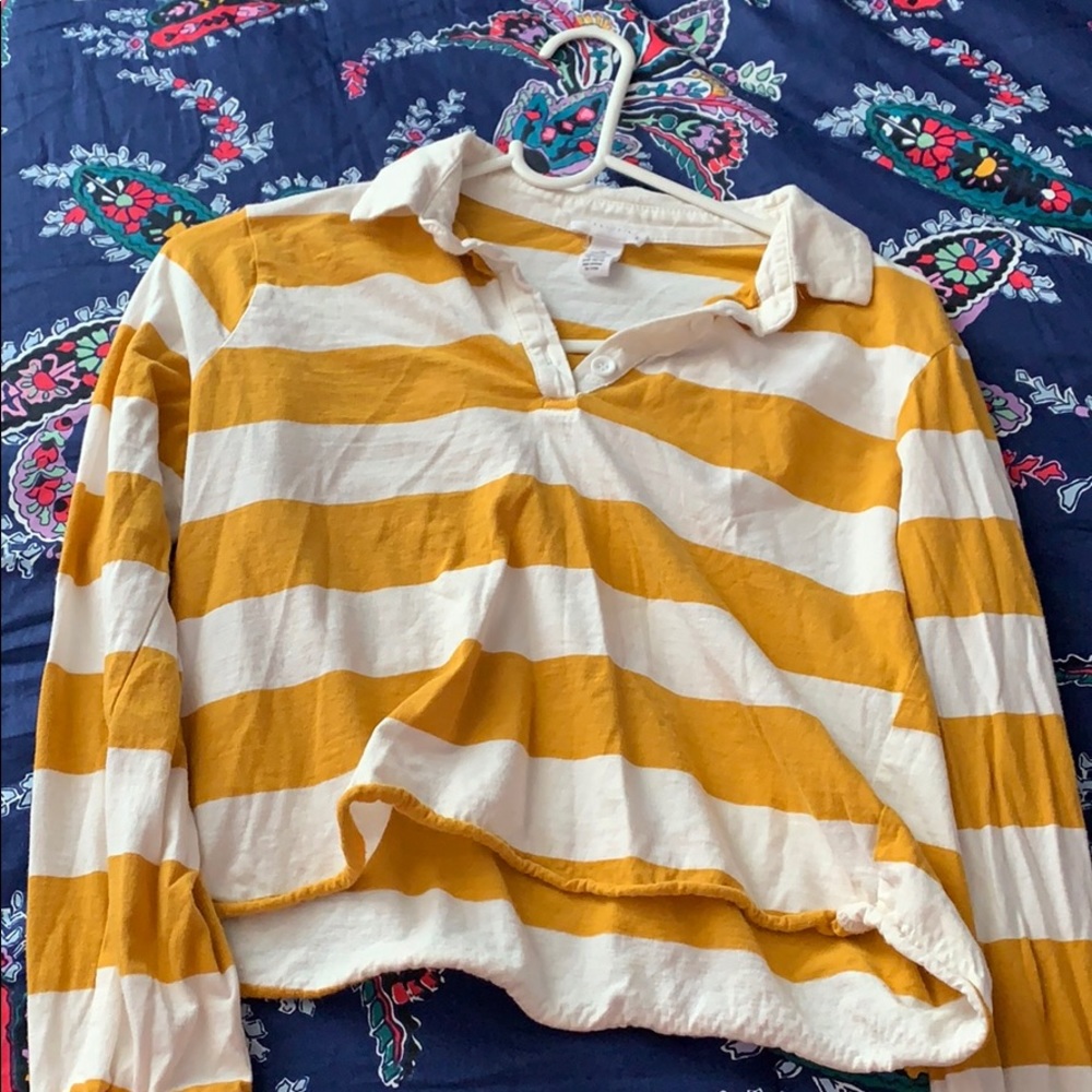 Yellow crop top